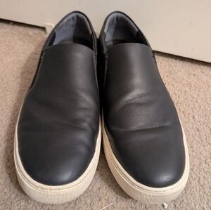 Vince Men's Black leather Slip-On Shoes size 12